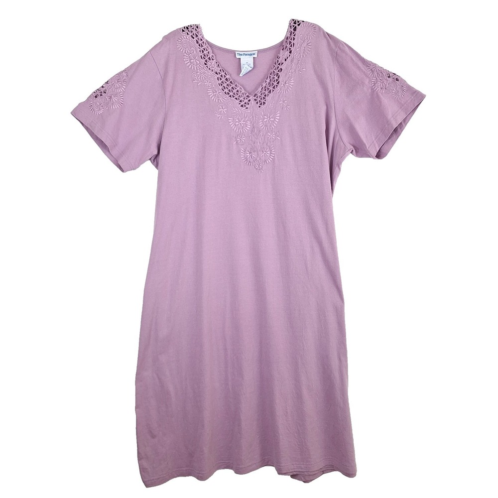 Vintage Cottagecore Victorian Lounge Soft Girl 2X The Paragon Purple Dress